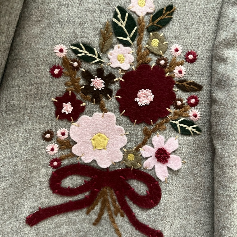 Moschino Beige Blazer with Floral Embroidery size 8 - Picture 10 of 11